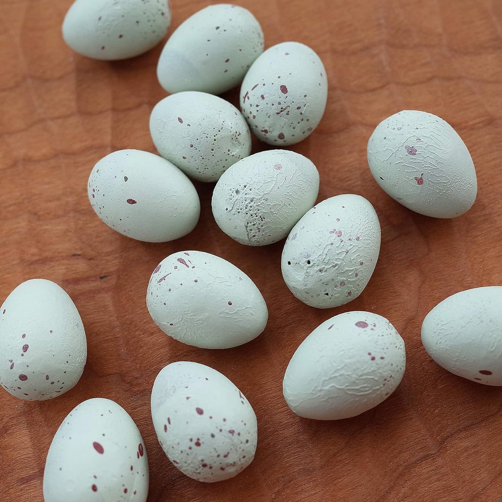 8 Solid Canary Plastic Fake Eggs (19mm*13mm) - Pet Supply