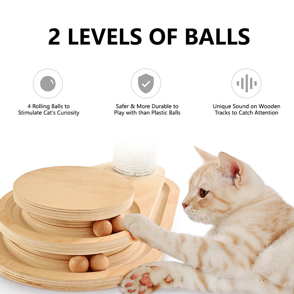 Cat Natural Japanese Sisal Scratcher Post Cat Toy Puzzle 17 inch