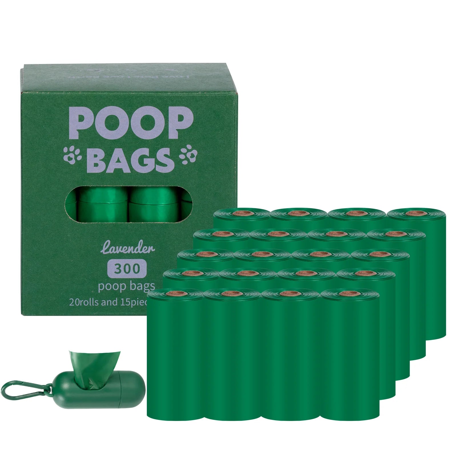 2024 New Manufacturer Custom Pet Waste Disposal Bag Biodegradable Leak Proof Extra Thick Lavender Scented Dog Poop Bags 270