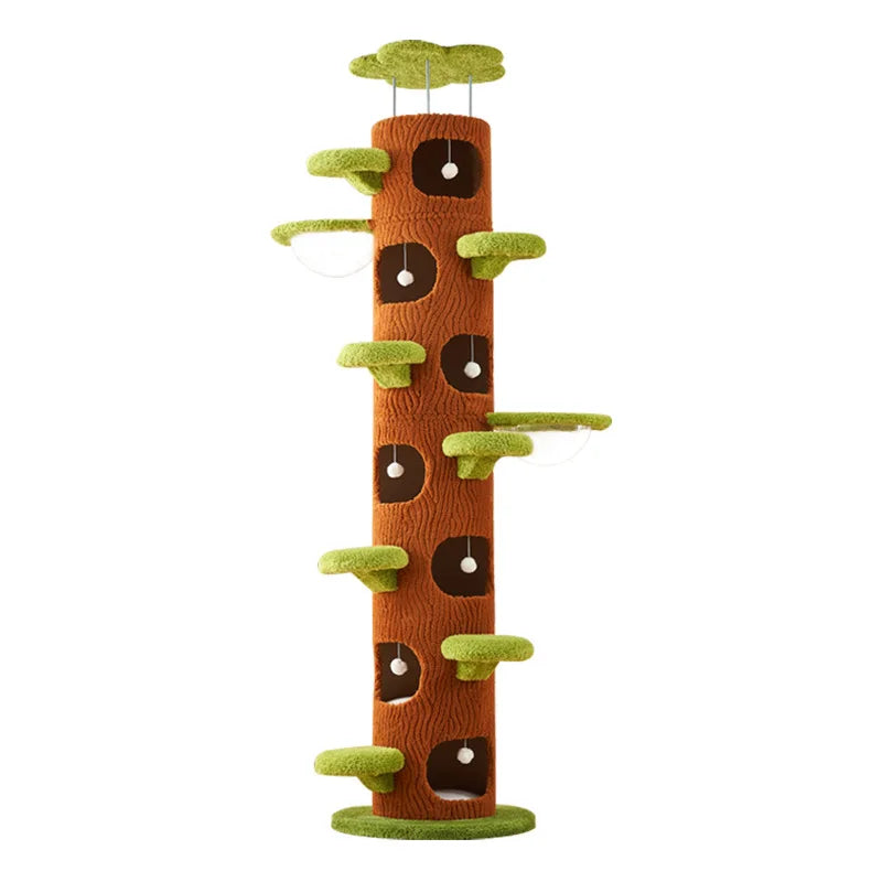 Cat Tree Adjustable Height Integrated Nest Climbing