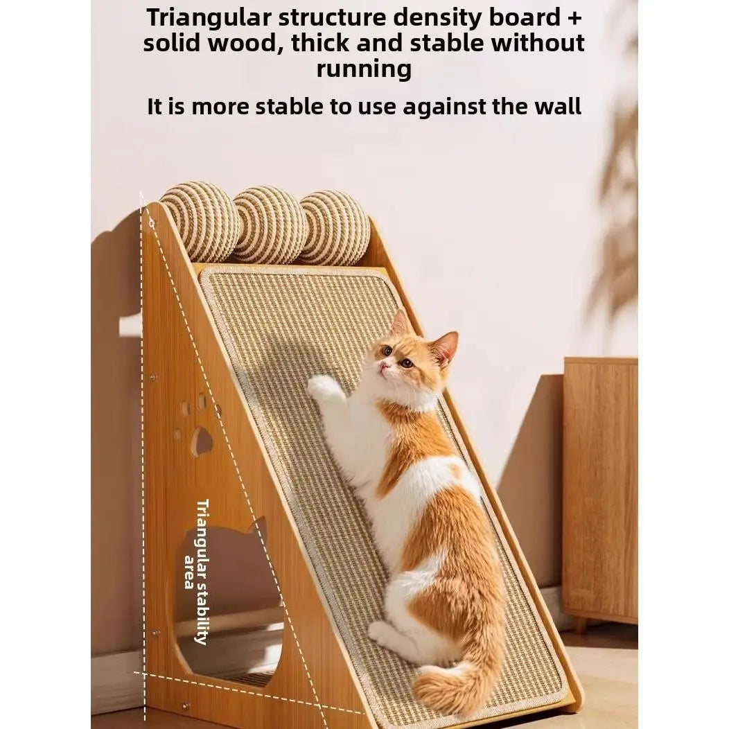 Cat Climbing Frame Cat Tree Sisal & Wood Scratching Toy