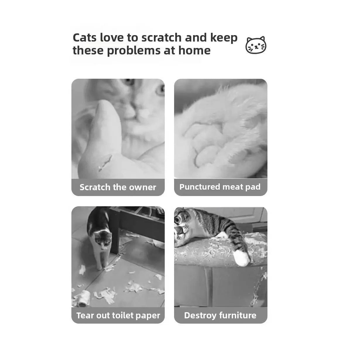 Cat Climbing Frame Cat Tree Sisal & Wood Scratching Toy