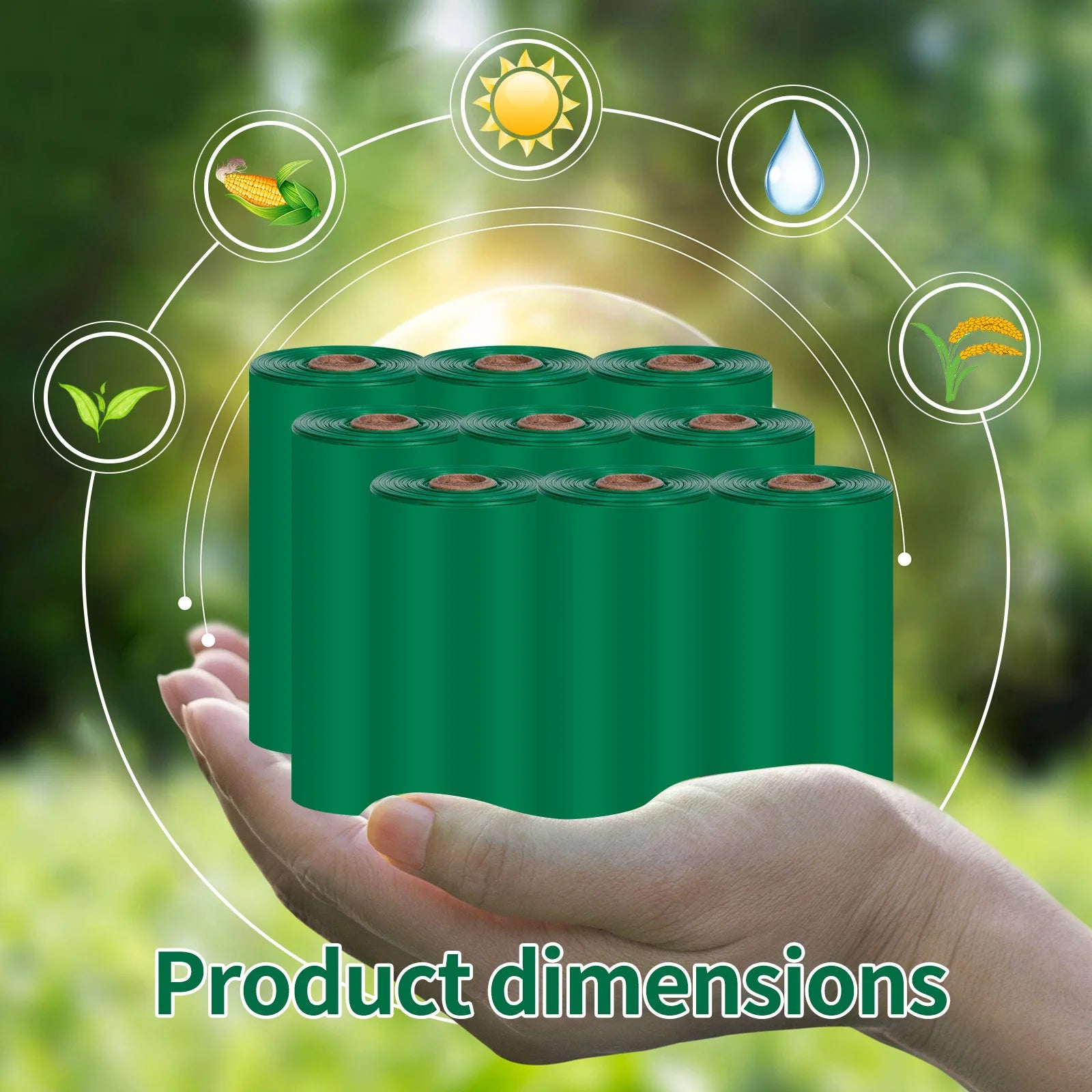 2024 New Manufacturer Custom Pet Waste Disposal Bag Biodegradable Leak Proof Extra Thick Lavender Scented Dog Poop Bags 270